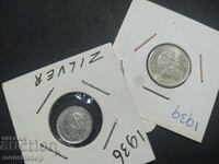 2 pcs. silver coins Netherlands