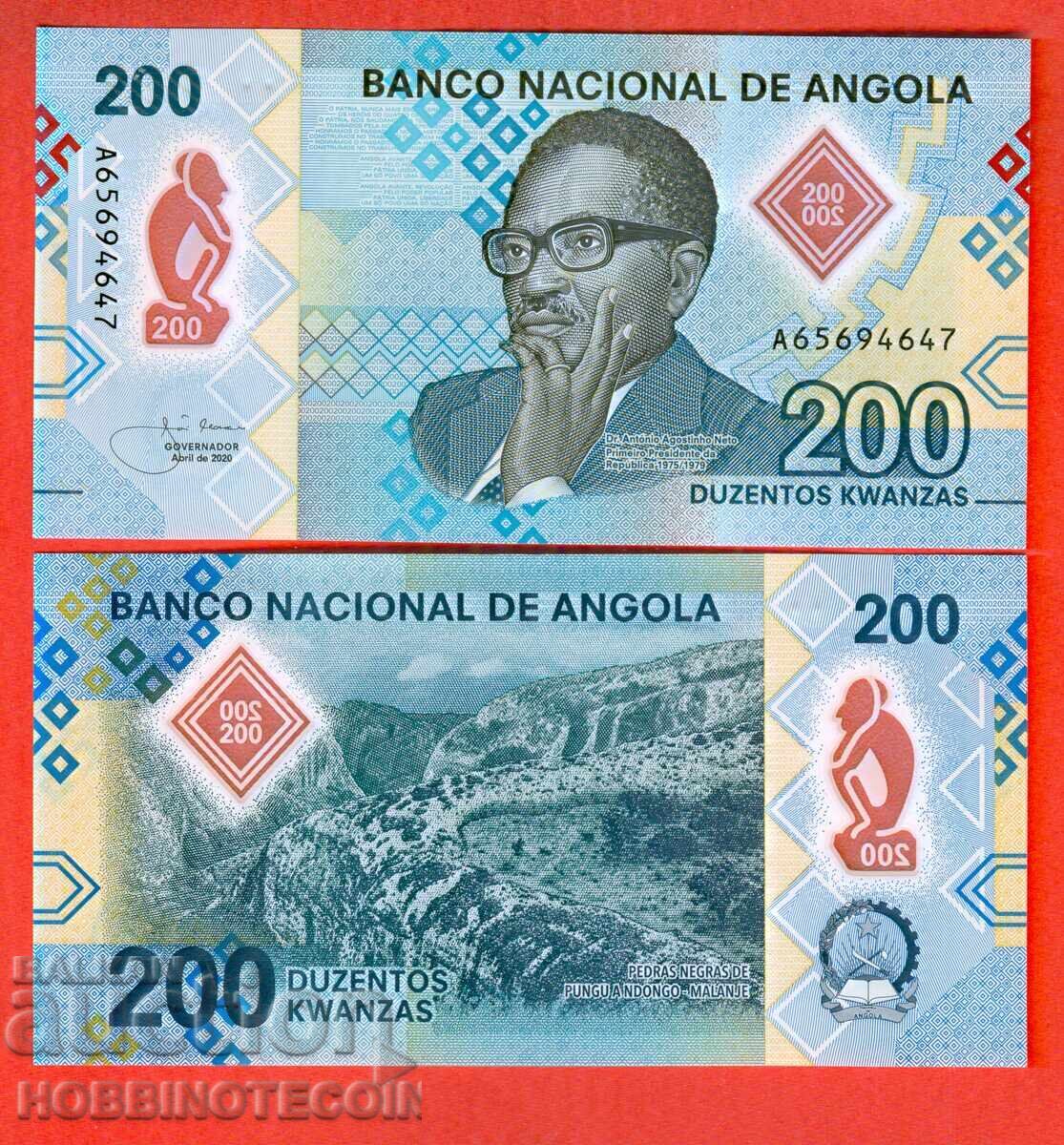 ANGOLA ANGOLA 200 Kwanzaa issue issue 2020 NEW UNC POLYMER ANGOLA ANGOLA 200 Kwanzaa issue issue 2020 NEW UNC POLYMER