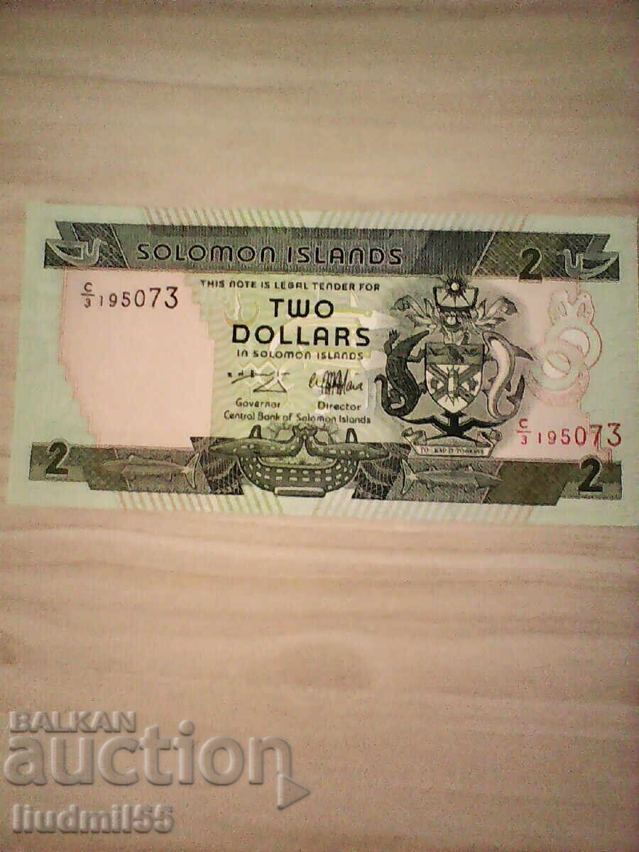 Insulele Solomon 2 dolari UNC Insulele Solomon 2 dolari UNC