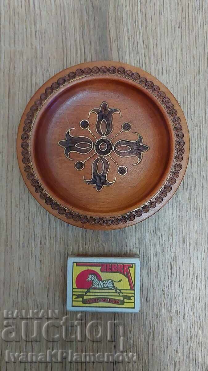 Wood and brass panel for collectors, small - 5