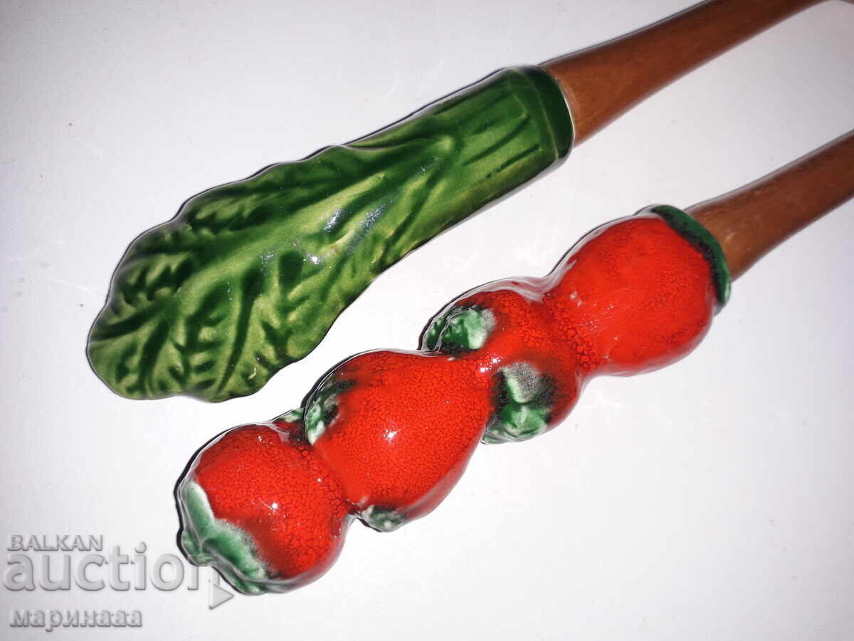 SALAD FORK SET. WOOD, CERAMIC with price 6.00 BGN | € 3.07 SALAD FORK SET. WOOD, CERAMIC with price 6.00 BGN | € 3.07