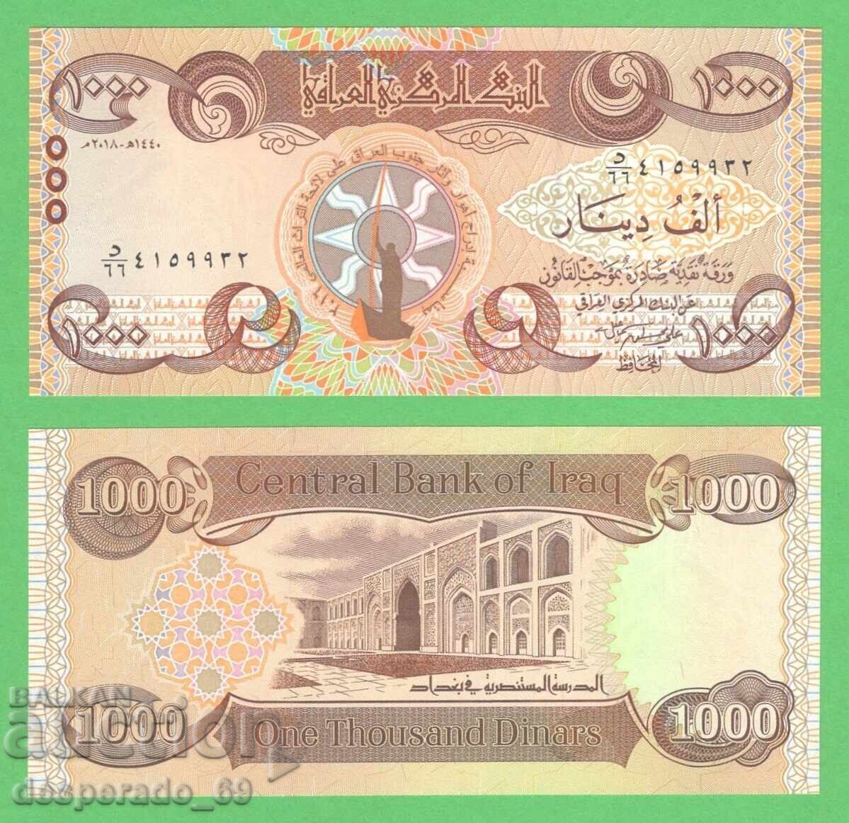 (¯`'•.¸ IRAQ 1000 dinars 2018 UNC ¸.•'´¯) (¯`'•.¸ IRAQ 1000 dinars 2018 UNC ¸.•'´¯)