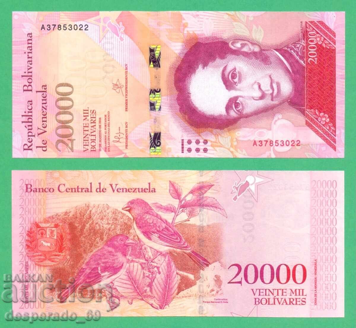 (¯`'•.¸ VENEZUELA 20 000 bolivar 2016 UNC ¸.•'´¯)