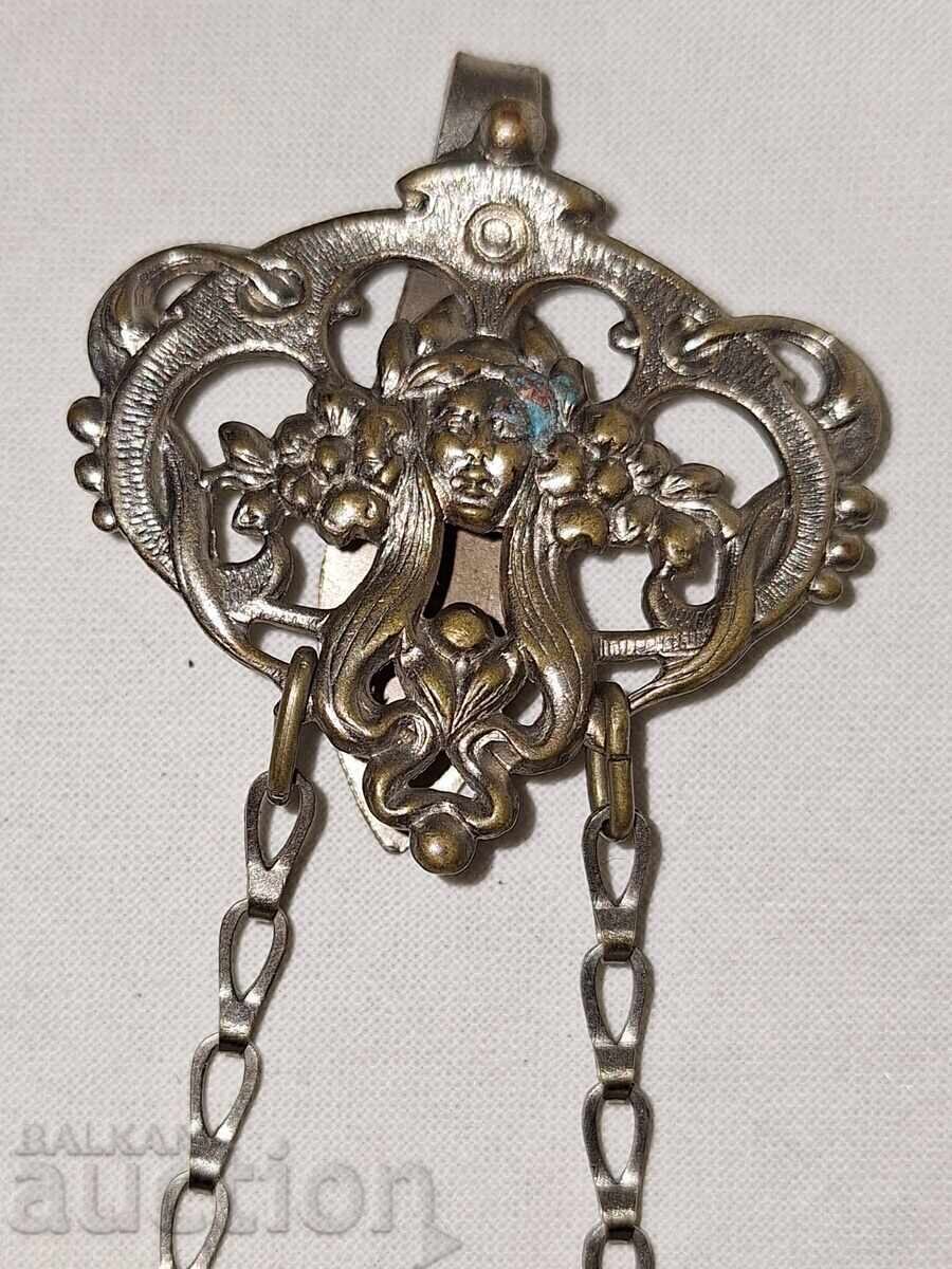 Old luxury silver-plated kyustek holder with clips--Ges.gesch. with price € 20.00 | 39.12 BGN