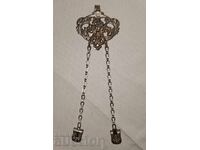 Old luxury silver-plated kyustek holder with clips--Ges.gesch.