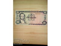 JAMAICA 10 DOLLARS 1992