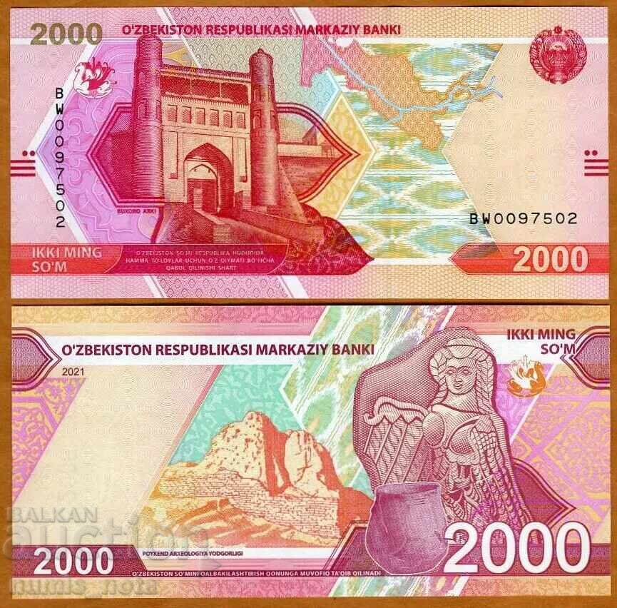 Uzbekistan 2000 som 2021 UNC Uzbekistan 2000 som 2021 UNC