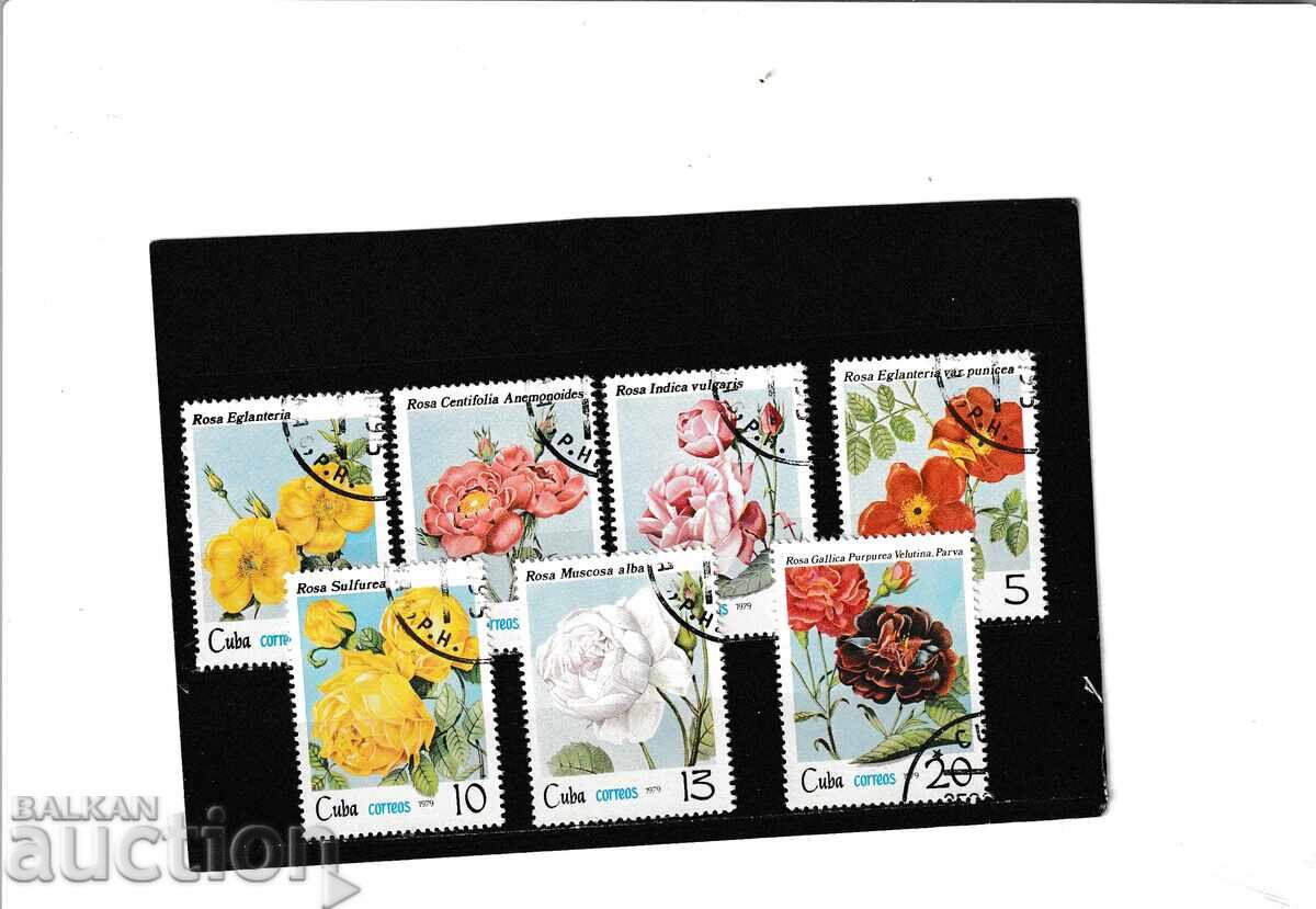 Cuba 1979 - Flowers - 7 m. destroyed.