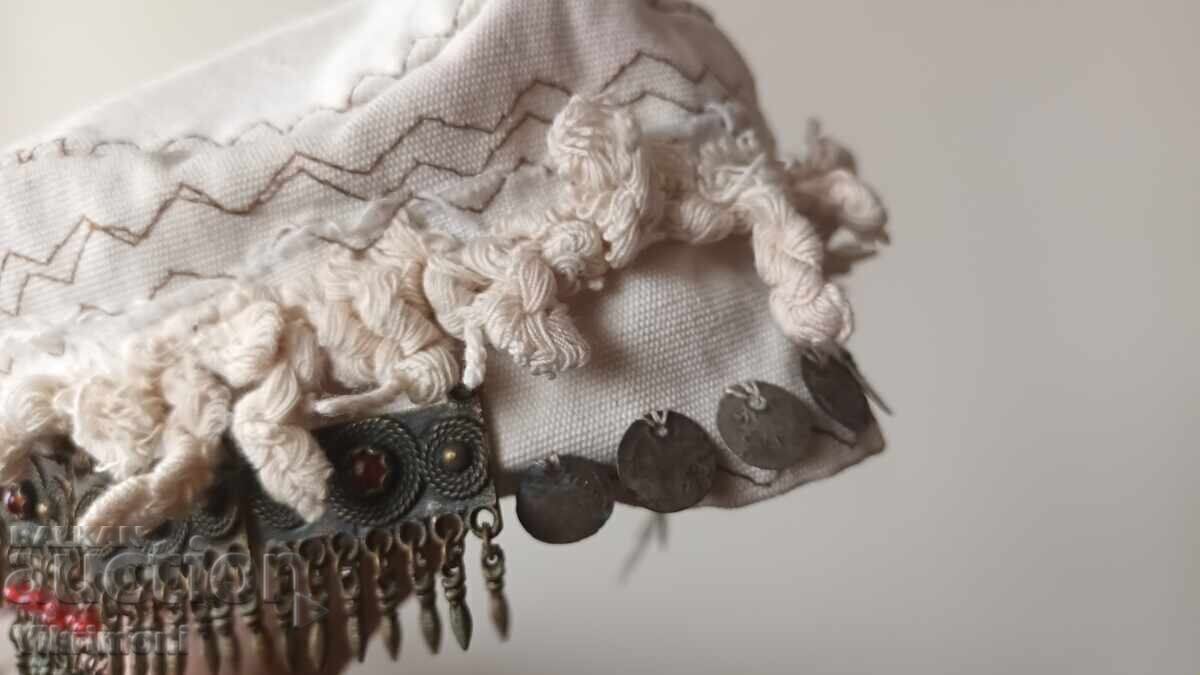 Етно фесче,носия,бронз,сребро,кърпа,накит,монети с цена € 76.69 | 149.99 лв.