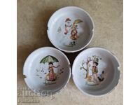 Limoges set of 3 ashtrays