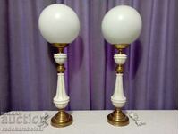 Set of two very large porcelain lamps - lamp