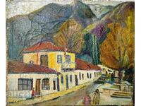 I AM SELLING AN OLD BULGARIAN OIL PAINTING - OLD SOPOT