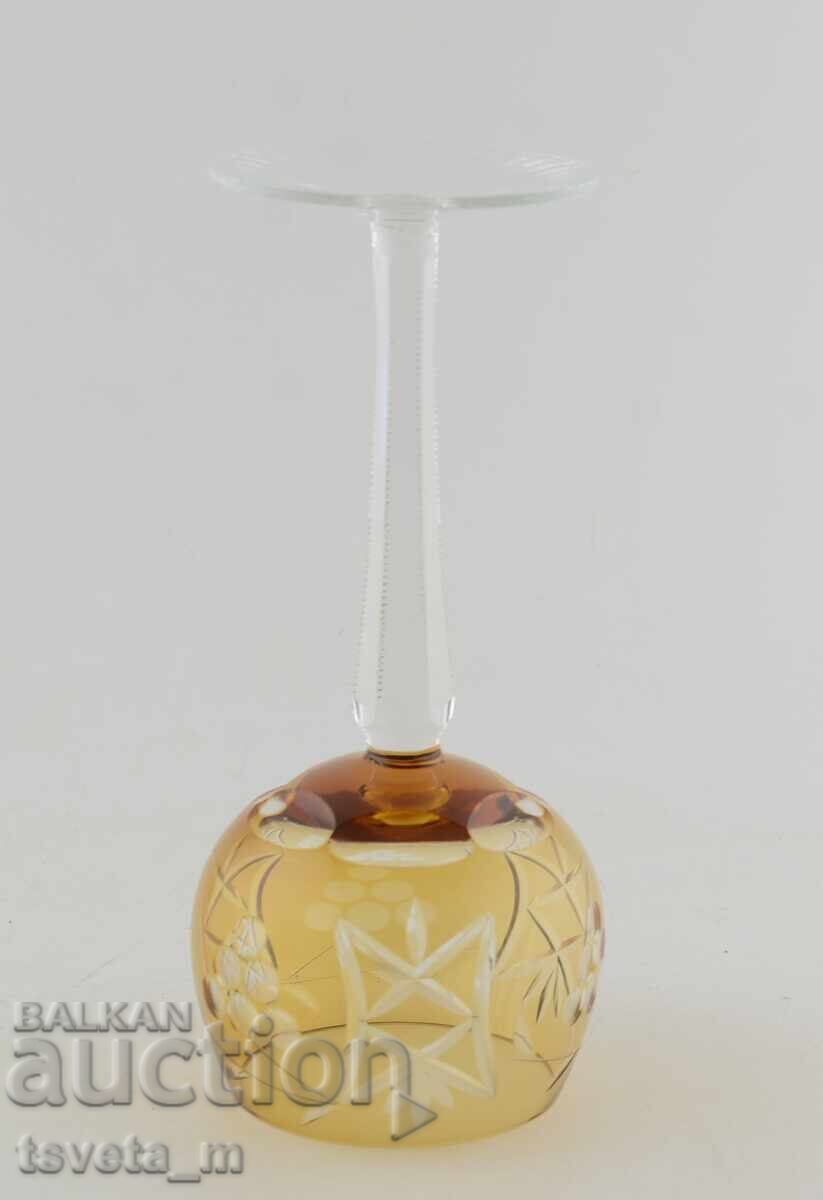 Аукцион Бокал, чаша за вино, двупластов рязан кристал, Германия Аукцион Бокал, чаша за вино, двупластов рязан кристал, Германия