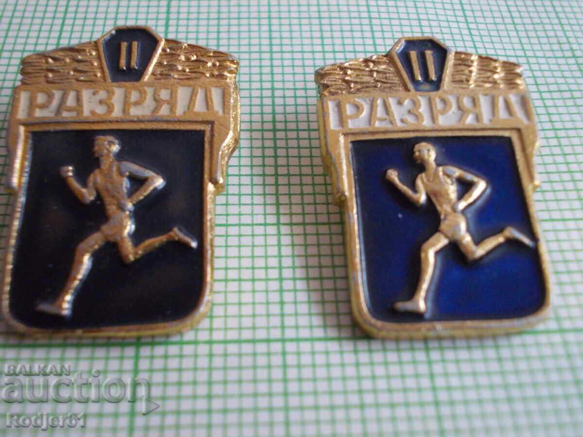 Аукцион значки - спорт - II разряд 2 бр Аукцион значки - спорт - II разряд 2 бр