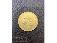 Moneda de aur 20 de franci 1892 Elveția Vreneli