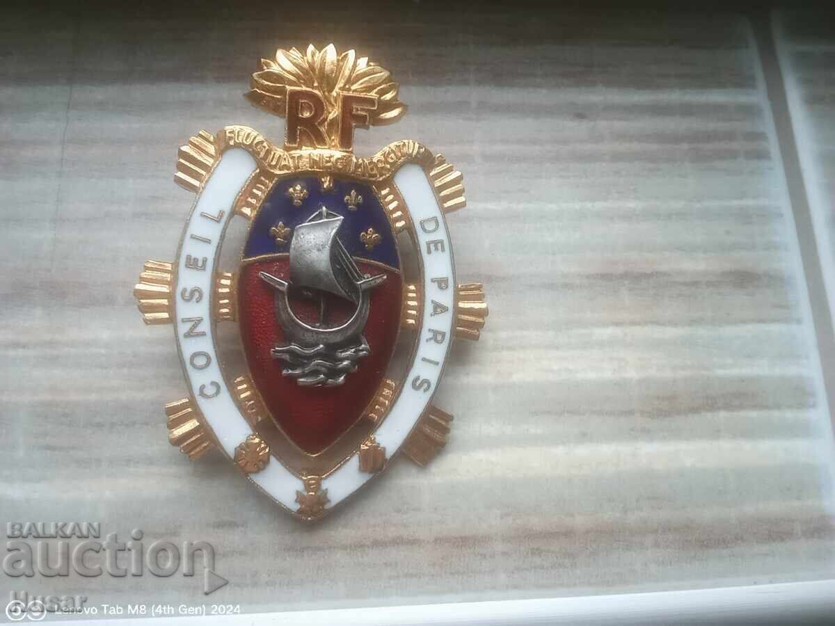 Licitație Insigna de membru al Consiliului de la Paris, rară