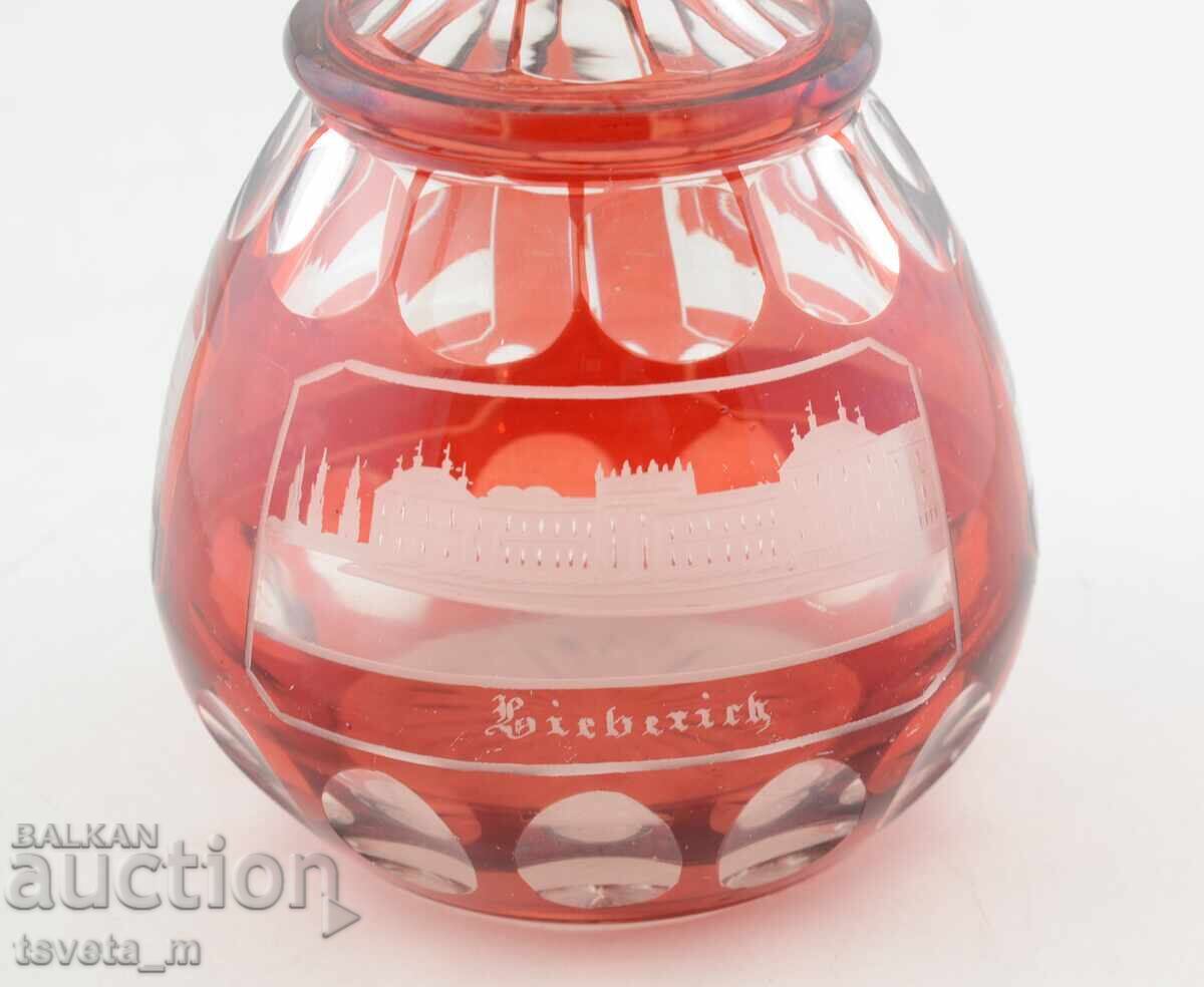 Auction  Carafe, double-layered cut crystal, Germany