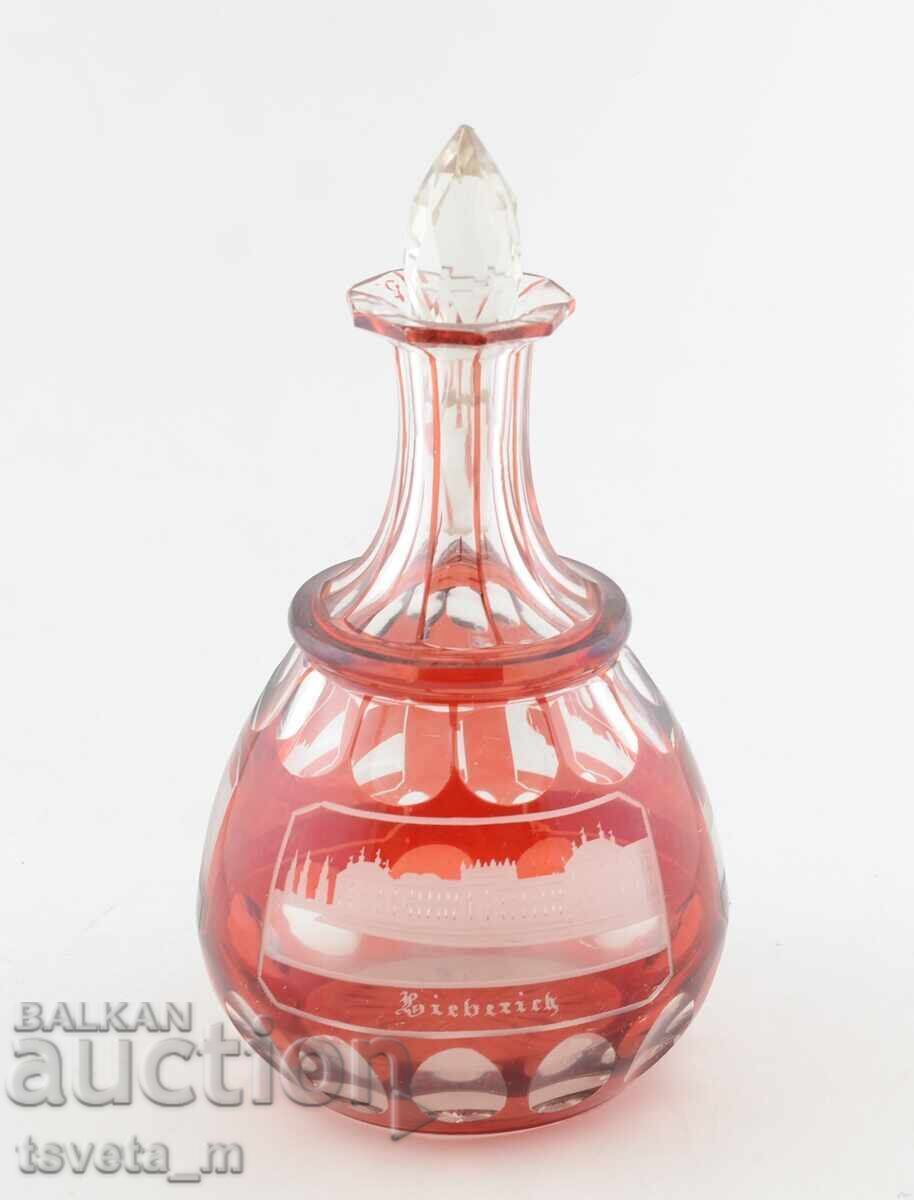 Carafe, double-layered cut crystal, Germany