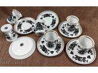 UNUSED PORCELAIN COFFEE SET CUP SAUCER CUPS SET