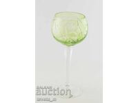 Goblet, wine glass, double-layered cut crystal, Germany