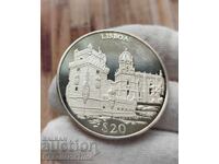 Αναμνηστικό ασημένιο νόμισμα 20 δολαρίων Λισαβόνα 2000