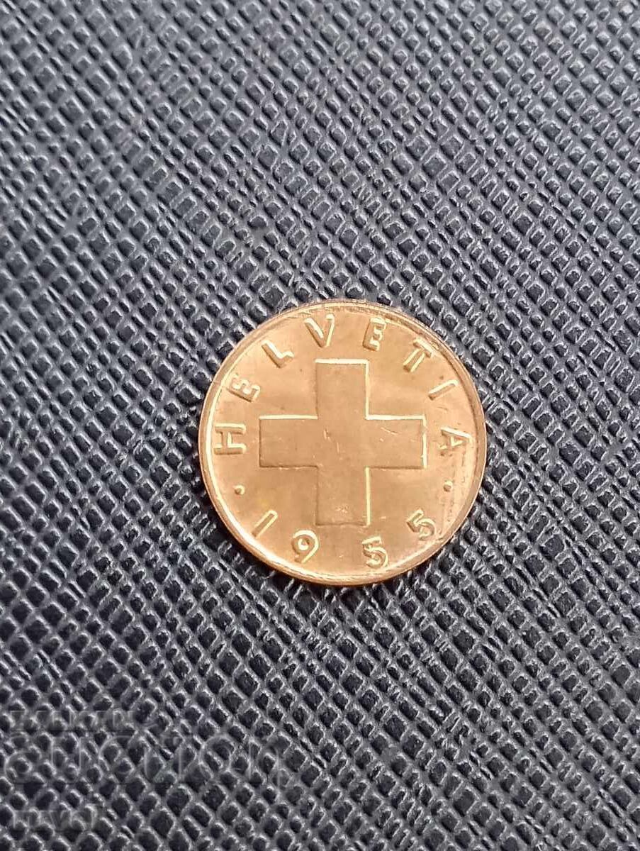 Switzerland, 1 Rapen 1955. with price 1.50 BGN | € 0.77 Switzerland, 1 Rapen 1955. with price 1.50 BGN | € 0.77