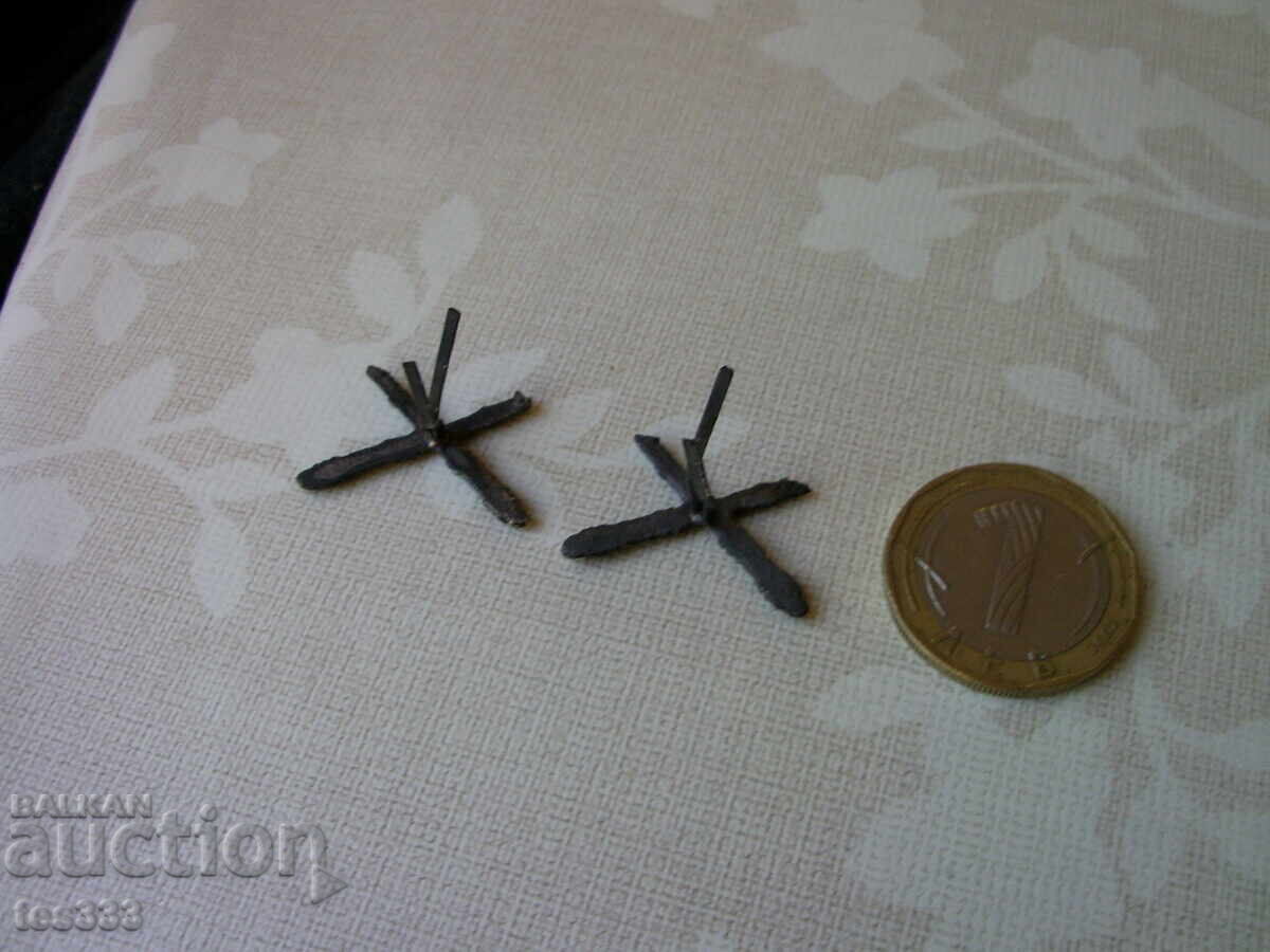 Bronze monograms BNA pair - 5