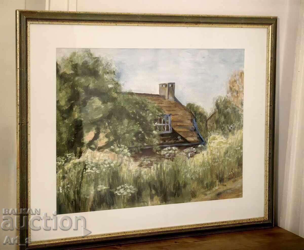 Original Dutch painting on canvas in a frame