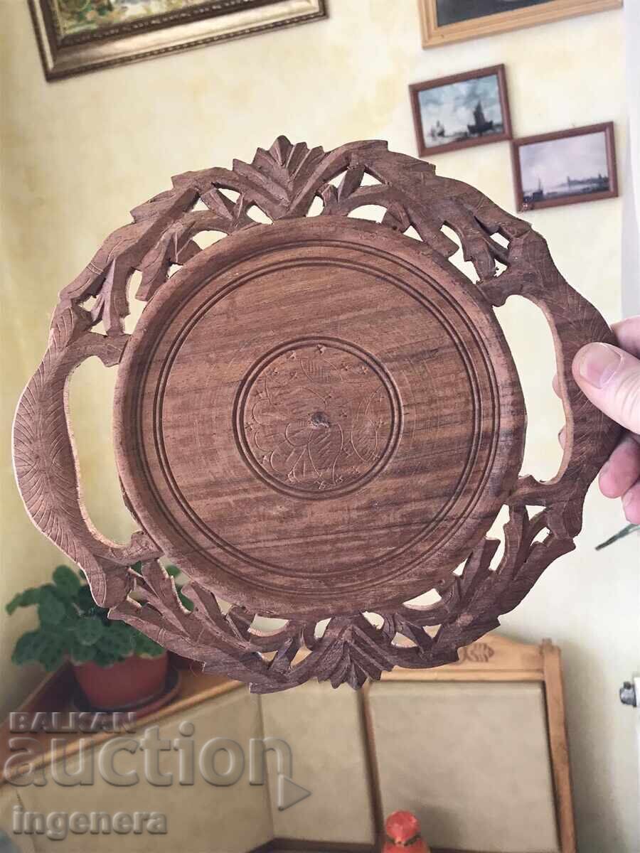 TRAY PLATE PLATE ROSE DRAWING WOOD CARVING OPENWORK with price 32.00 BGN | € 16.36 TRAY PLATE PLATE ROSE DRAWING WOOD CARVING OPENWORK with price 32.00 BGN | € 16.36