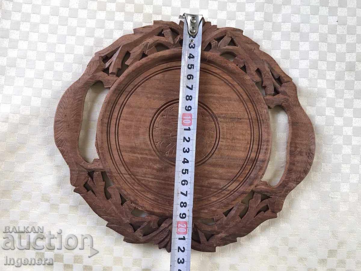 Delivery of TRAY PLATE PLATE ROSE DRAWING WOOD CARVING OPENWORK Delivery of TRAY PLATE PLATE ROSE DRAWING WOOD CARVING OPENWORK