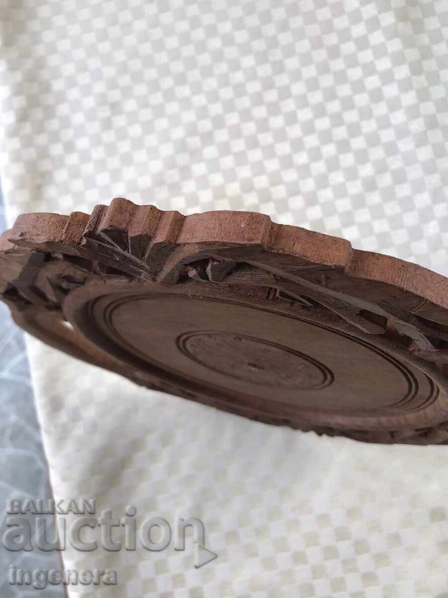 TRAY PLATE PLATE ROSE DRAWING WOOD CARVING OPENWORK - 6 TRAY PLATE PLATE ROSE DRAWING WOOD CARVING OPENWORK - 6