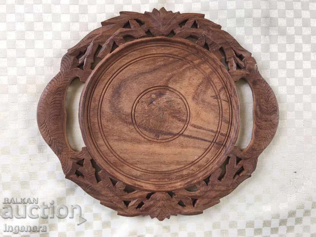 TRAY PLATE PANEL ROSE BOX RICHT WOOD CARVING OPENWORK TRAY PLATE PANEL ROSE BOX RICHT WOOD CARVING OPENWORK