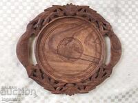 TRAY PLATE PANEL ROSE BOX RICHT WOOD CARVING OPENWORK