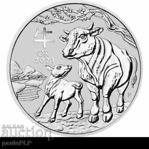1 oz ARGINT 2021god.- LUNAR 3- AUSTRALIA- CITIȚI CONDIȚIILE 1 oz ARGINT 2021god.- LUNAR 3- AUSTRALIA- CITIȚI CONDIȚIILE