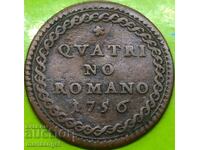 Quattino Romano 1756 Vatican - RRR