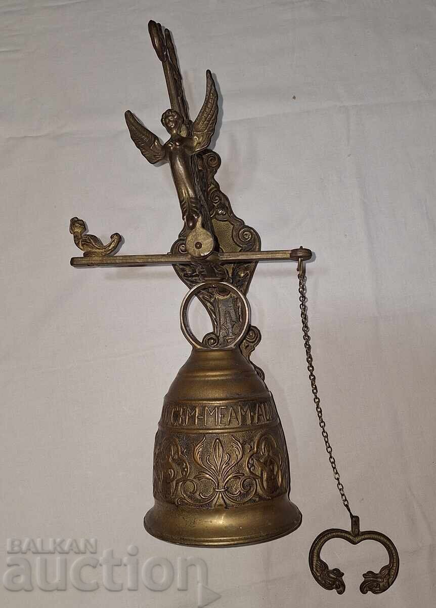 Παλιό μεγάλο χάλκινο κουδούνι πόρτας - 6 Παλιό μεγάλο χάλκινο κουδούνι πόρτας - 6
