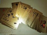 Luxury gold plated playing cards with 50 pounds and certificate