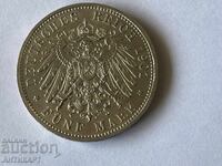 silver coin 5 marks Germany 1901 Wilhelm II jubilee