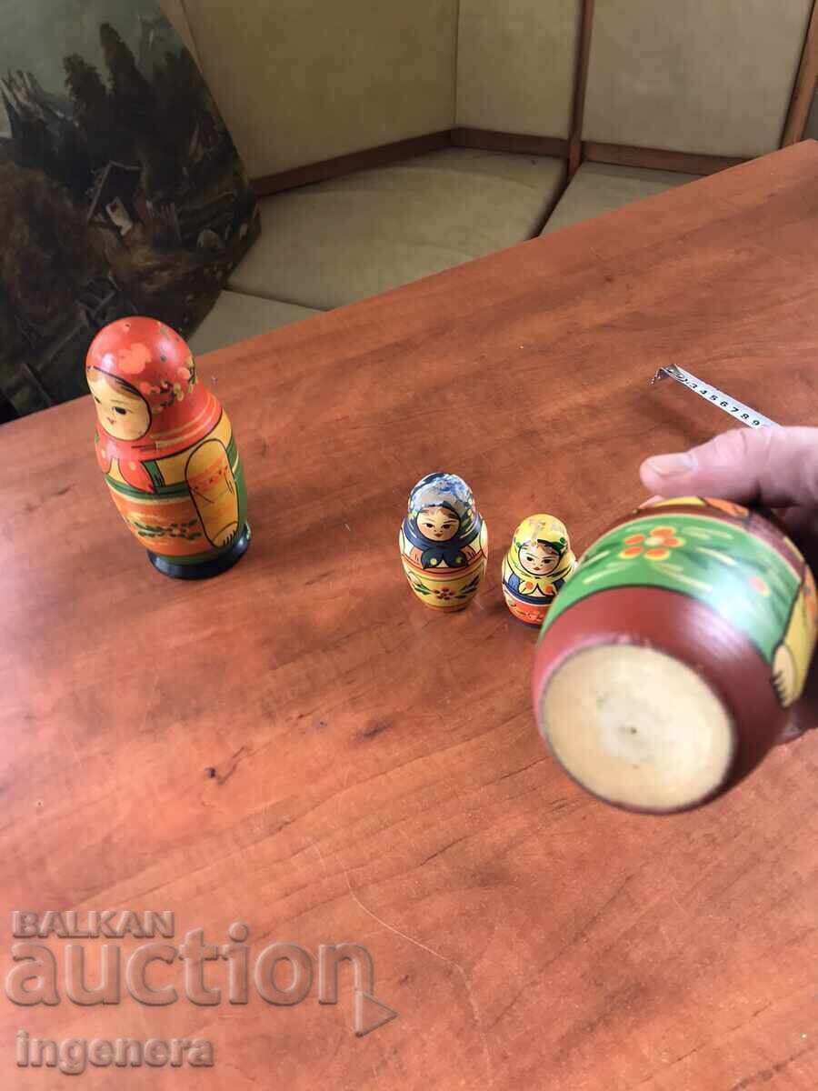 MATRYOSHKA DOLL SET WOODEN DOLL VINTAGE - 6