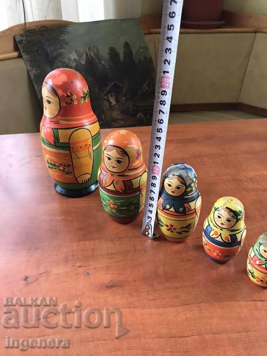 MATRYOSHKA DOLL SET WOODEN DOLL VINTAGE - 7