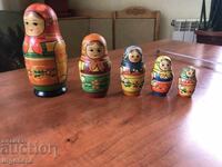 MATRYOSHKA DOLL SET WOODEN DOLL VINTAGE