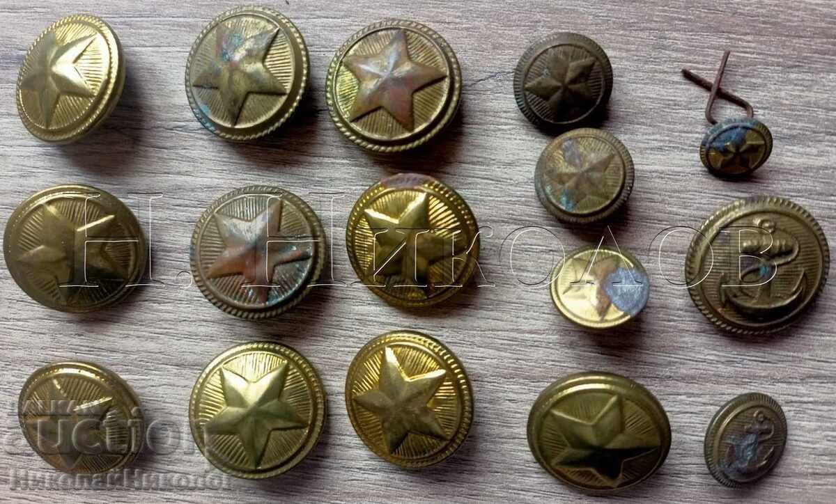 LOT 16x OLD MILITARY AND NAVY BUTTONS B130 LOT 16x OLD MILITARY AND NAVY BUTTONS B130