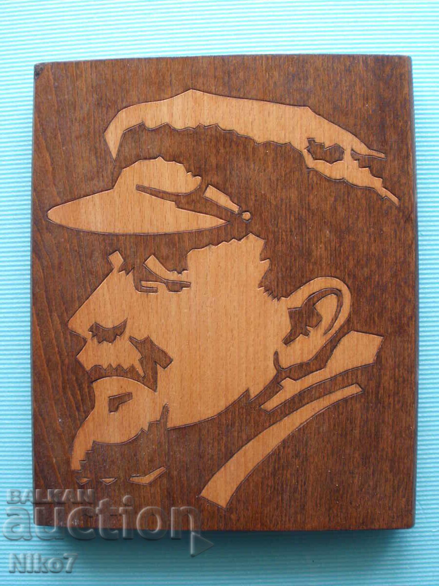 Old (1983), wooden wall panel from Sotsa - "Lenin"