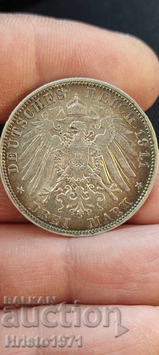 3 Μάρκες 1911 Βαυαρία με τιμή 70.00 BGN | € 35.79