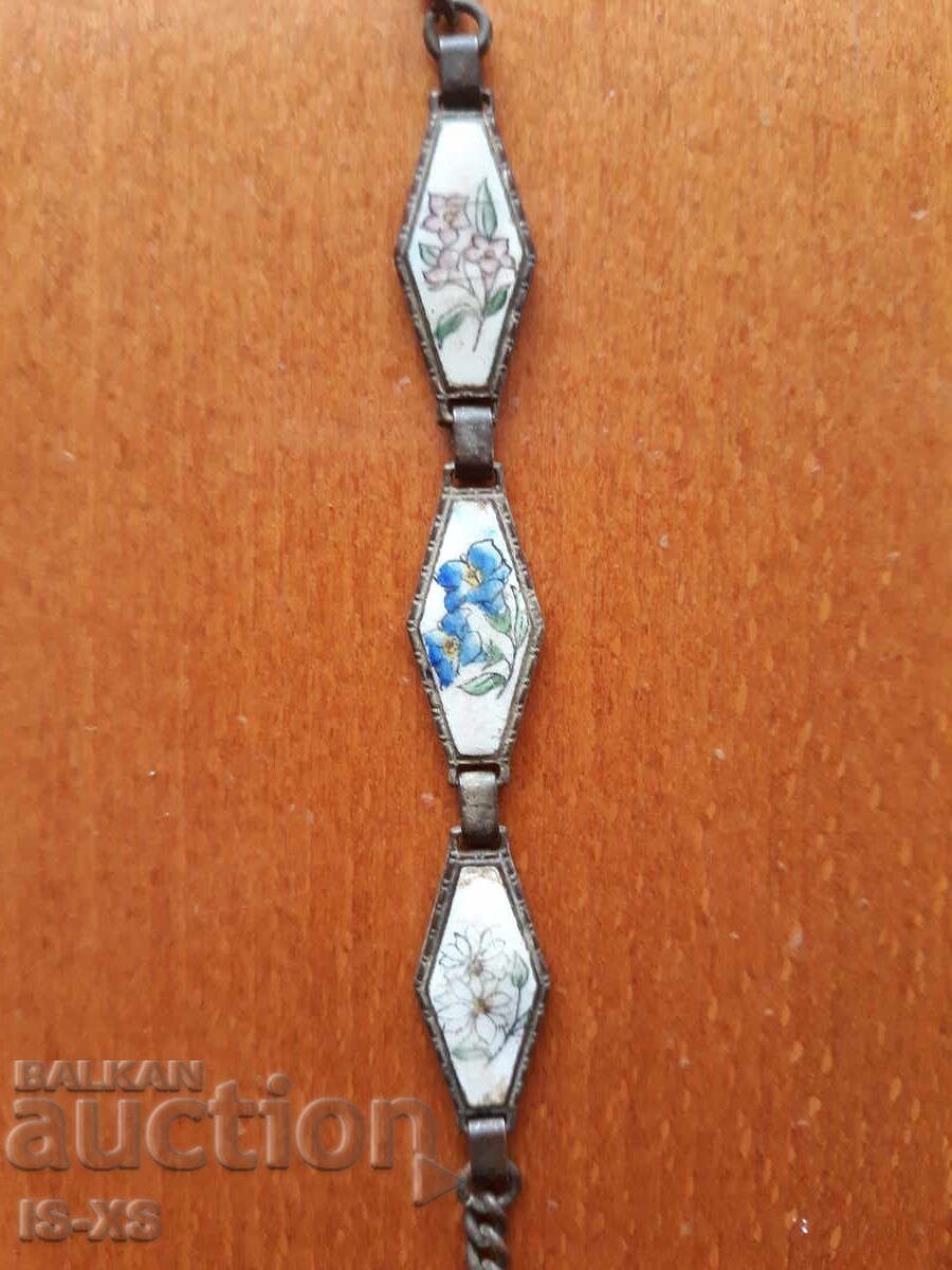 Auction Old bracelet, enamel, bronze. Auction Old bracelet, enamel, bronze.