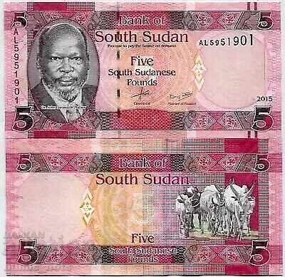 South Sudan 5 pounds 2015 UNC South Sudan 5 pounds 2015 UNC