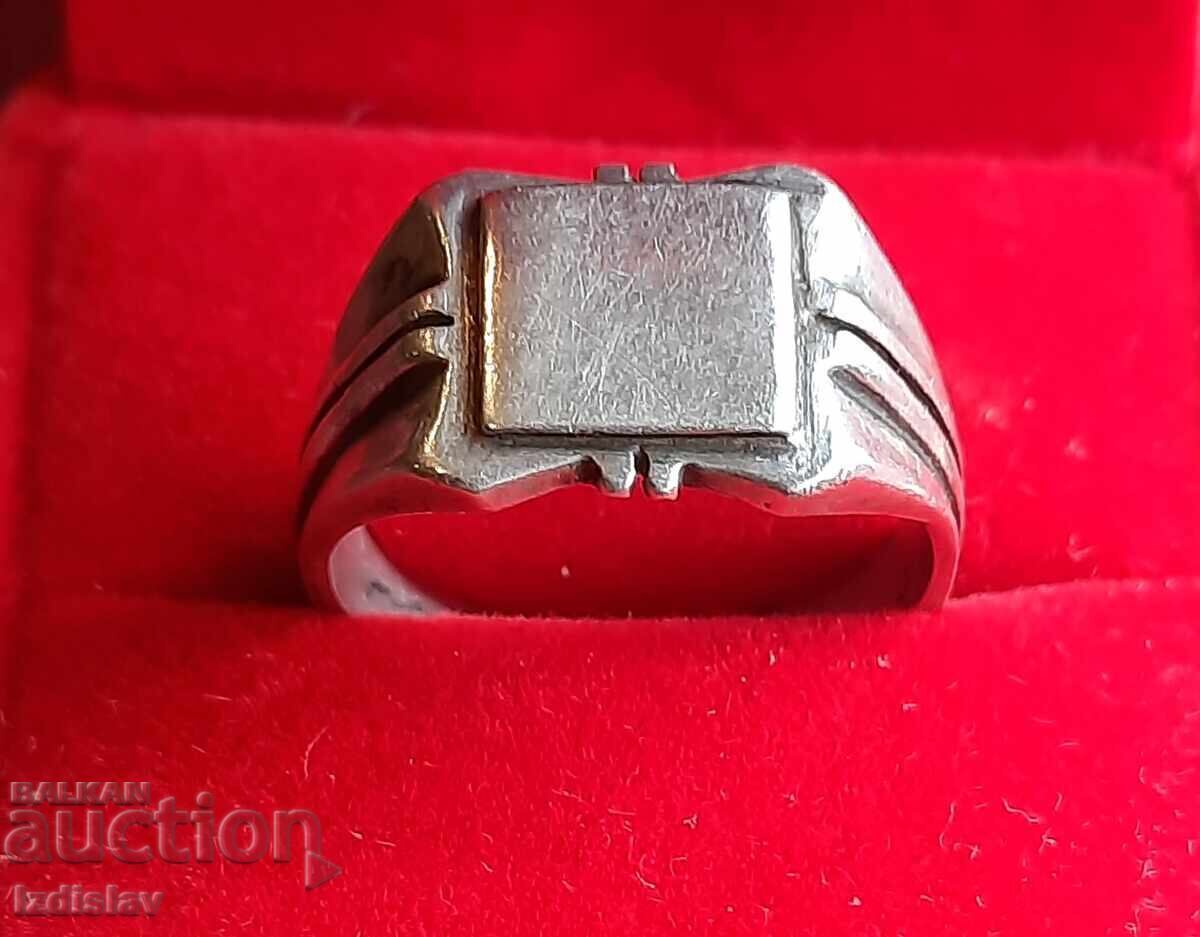 Old silver men's ring