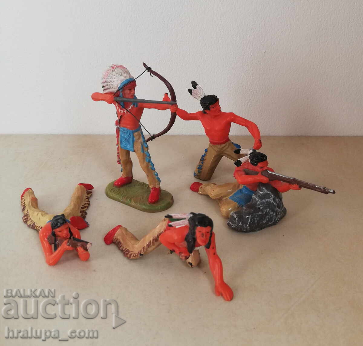 Old figures of Indian soldiers Elastolin Elastolin Old figures of Indian soldiers Elastolin Elastolin