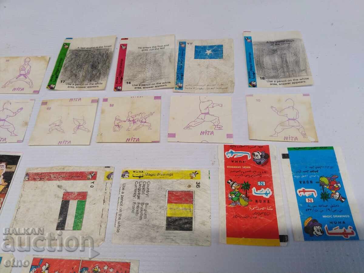 Δημοπρασία 17 παλιά αυτοκόλλητα από τσίχλες