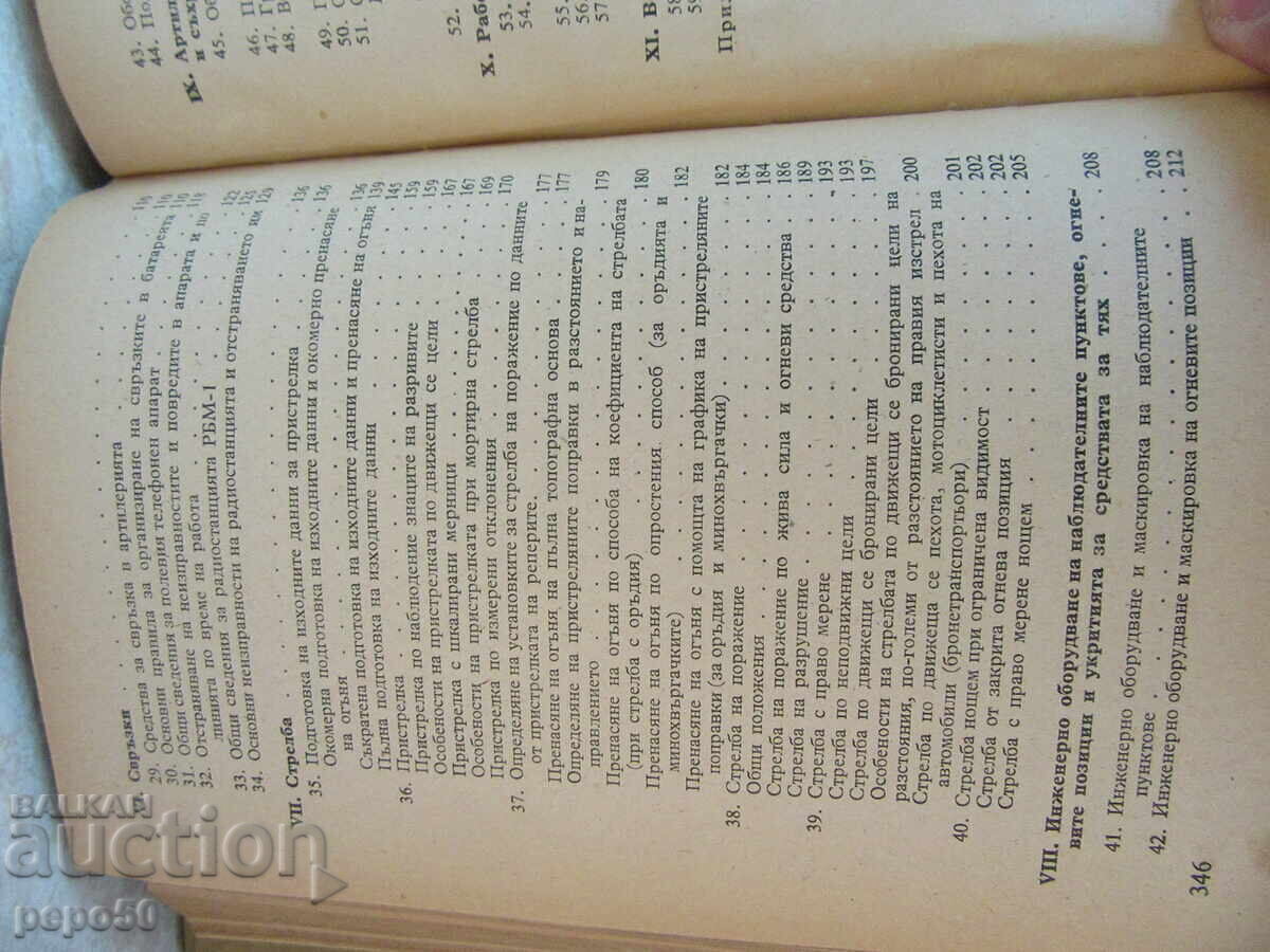 Delivery of REFERENCE MANUAL FOR THE RESERVE KV OF GROUND ARTILLERY-1958. Delivery of REFERENCE MANUAL FOR THE RESERVE KV OF GROUND ARTILLERY-1958.